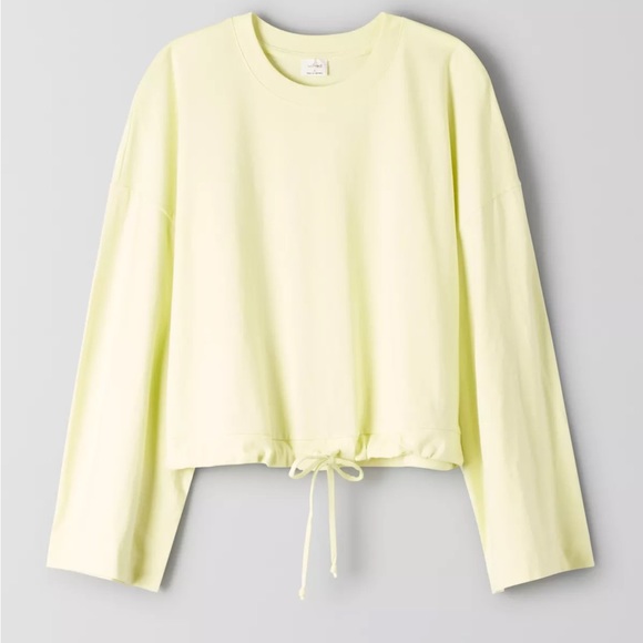 Aritzia Wilfred axel crop top in fluro lime color size XS - Picture 11 of 11